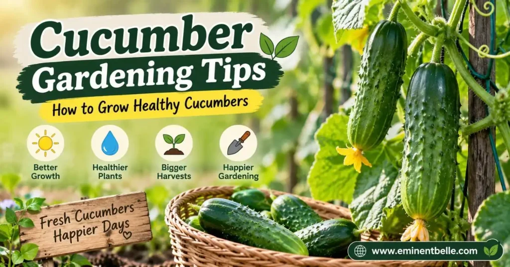 an image of Cucumber Gardening Tips which help us learn that How to Grow Healthy Cucumbers